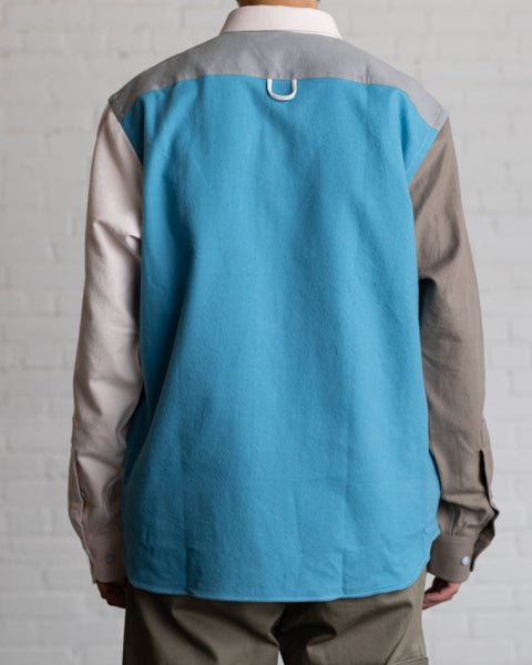 Colour-Block Flannel Shirt
